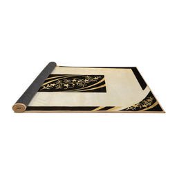 Sideview of Abstract Brown Contemporary Rug, con812brn
