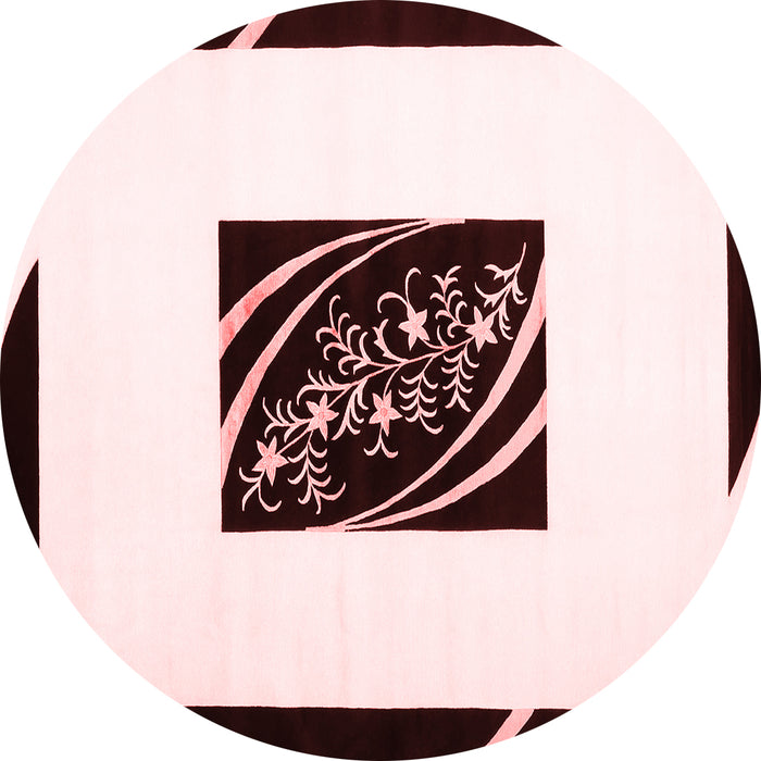 Machine Washable Abstract Red Contemporary Rug, wshcon812red