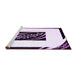 Sideview of Machine Washable Abstract Purple Contemporary Area Rugs, wshcon812pur