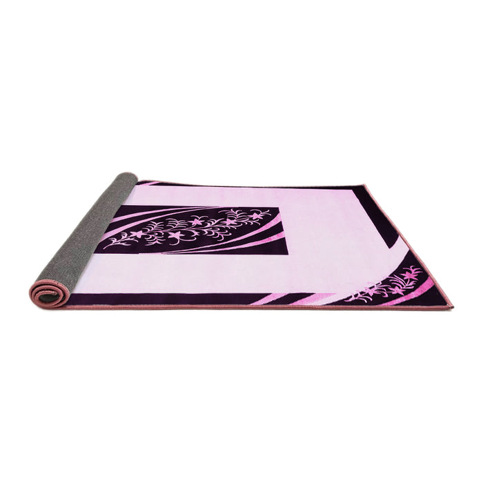 Sideview of Abstract Pink Contemporary Rug, con812pnk