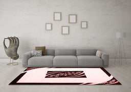 Contemporary Red Washable Rugs