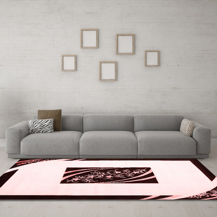 Contemporary Red Washable Rugs