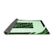 Sideview of Abstract Emerald Green Contemporary Rug, con812emgrn