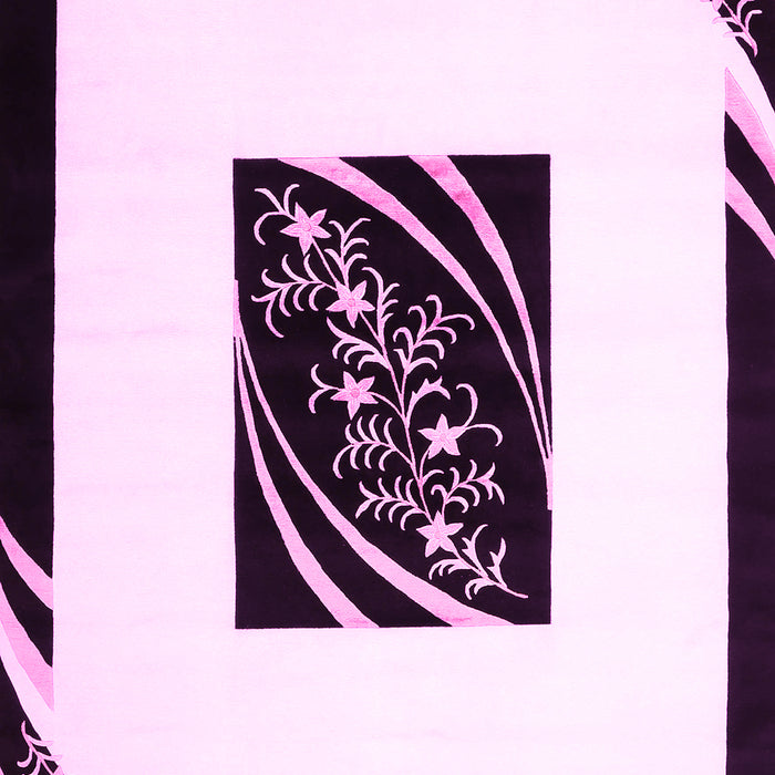 Machine Washable Abstract Pink Contemporary Rug, wshcon812pnk