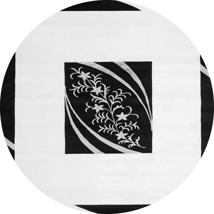 Machine Washable Abstract Gray Contemporary Rug, wshcon812gry