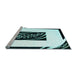 Sideview of Machine Washable Abstract Light Blue Contemporary Rug, wshcon812lblu