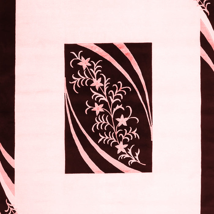 Abstract Red Contemporary Area Rugs