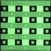 Square Machine Washable Checkered Emerald Green Modern Area Rugs, wshcon813emgrn