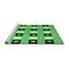 Sideview of Machine Washable Checkered Emerald Green Modern Area Rugs, wshcon813emgrn