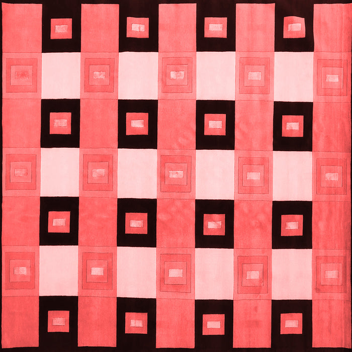 Checkered Red Modern Rug, con813red