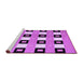 Sideview of Machine Washable Checkered Purple Modern Area Rugs, wshcon813pur