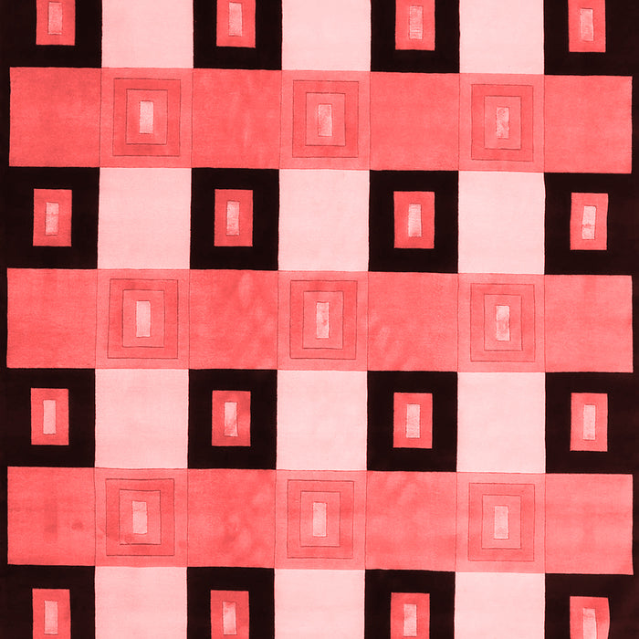Checkered Red Modern Area Rugs