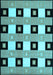 Checkered Light Blue Modern Rug, con813lblu