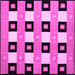 Square Machine Washable Checkered Pink Modern Rug, wshcon813pnk