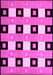 Machine Washable Checkered Pink Modern Rug, wshcon813pnk