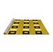 Sideview of Machine Washable Checkered Yellow Modern Rug, wshcon813yw