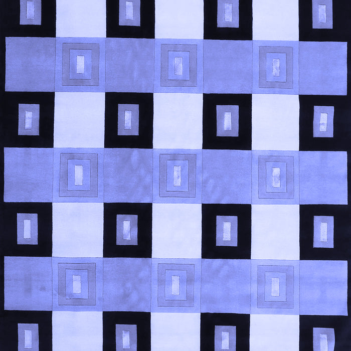 Checkered Blue Modern Rug, con813blu