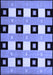 Machine Washable Checkered Blue Modern Rug, wshcon813blu