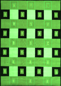 Checkered Green Modern Rug, con813grn