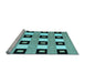 Sideview of Machine Washable Checkered Light Blue Modern Rug, wshcon813lblu