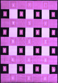 Checkered Purple Modern Rug, con813pur