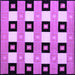 Square Machine Washable Checkered Purple Modern Area Rugs, wshcon813pur