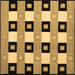 Square Machine Washable Checkered Brown Modern Rug, wshcon813brn