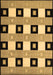 Machine Washable Checkered Brown Modern Rug, wshcon813brn