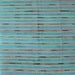 Square Machine Washable Southwestern Light Blue Country Rug, wshcon814lblu