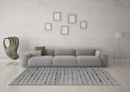 Machine Washable Southwestern Gray Country Rug in a Living Room,, wshcon814gry