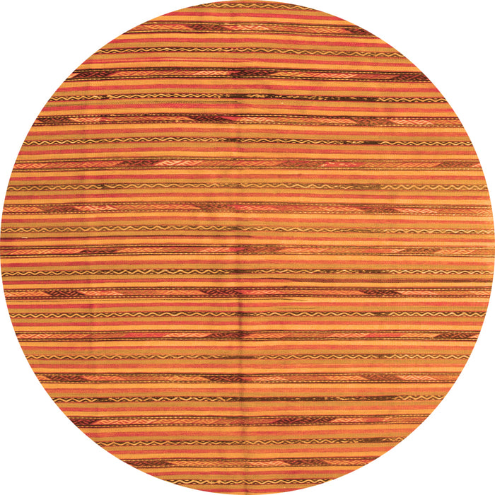 Square Southwestern Orange Country Rug, con814org