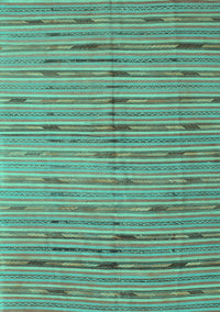 Southwestern Turquoise Country Rug, con814turq