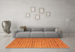 Machine Washable Southwestern Orange Country Area Rugs in a Living Room, wshcon814org