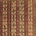 Square Machine Washable Southwestern Brown Country Rug, wshcon815brn