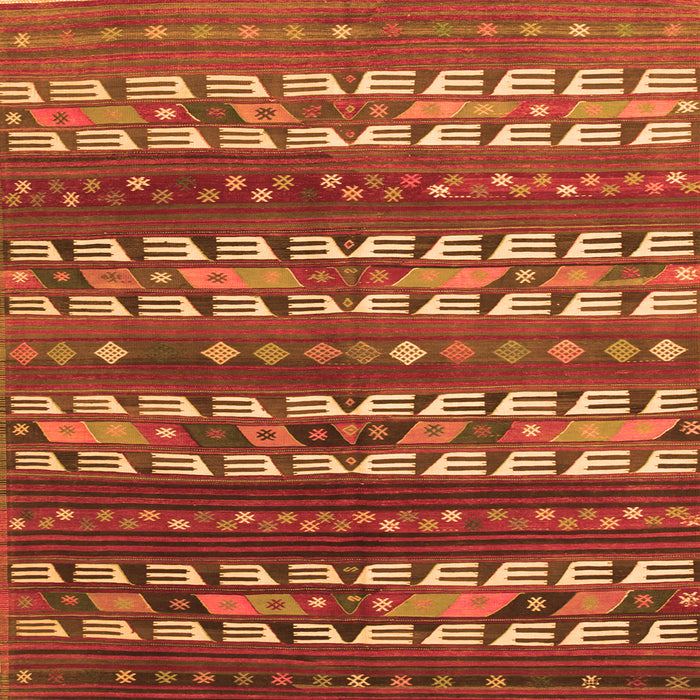 Serging Thickness of Southwestern Orange Country Rug, con815org