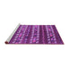 Sideview of Machine Washable Southwestern Purple Country Area Rugs, wshcon815pur