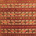 Round Machine Washable Southwestern Orange Country Area Rugs, wshcon815org