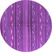 Round Southwestern Purple Country Rug, con816pur