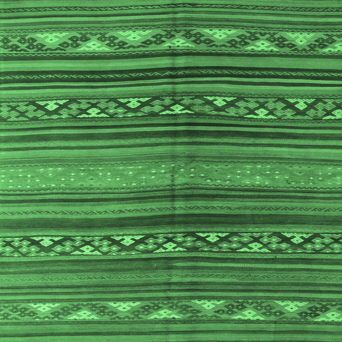 Machine Washable Southwestern Emerald Green Country Area Rugs, wshcon816emgrn