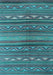 Southwestern Light Blue Country Rug, con816lblu