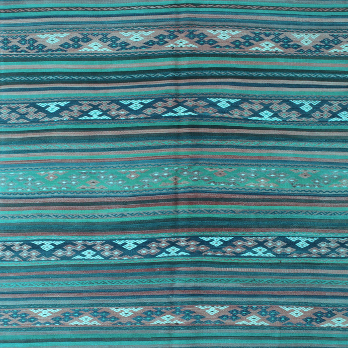 Machine Washable Southwestern Light Blue Country Rug, wshcon816lblu