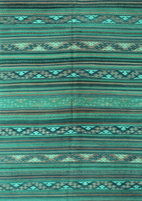 Southwestern Turquoise Country Rug, con816turq