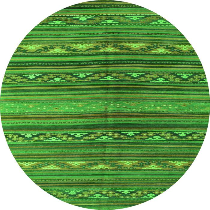 Square Southwestern Green Country Rug, con816grn