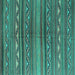 Square Southwestern Turquoise Country Rug, con816turq