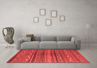 Machine Washable Southwestern Red Country Rug, wshcon816red