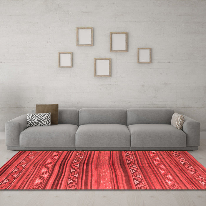 Country Red Washable Rugs