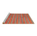 Serging Thickness of Machine Washable Contemporary Orange Brown Rug, wshcon817