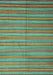 Machine Washable Oriental Turquoise Traditional Area Rugs, wshcon817turq