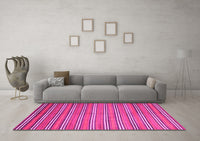 Machine Washable Oriental Pink Traditional Rug, wshcon817pnk