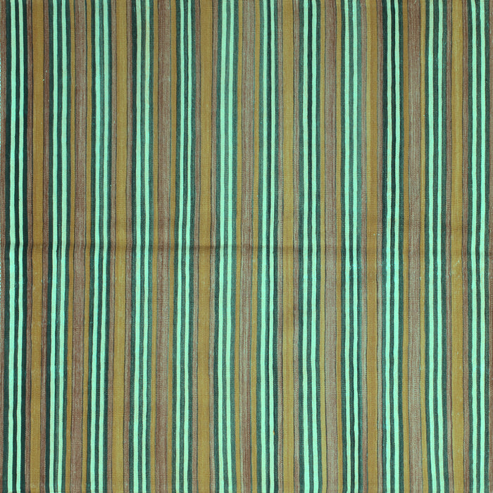 Square Machine Washable Oriental Turquoise Traditional Area Rugs, wshcon817turq